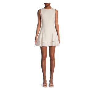 NWT Alice and Oliva Cream Palmira Sleeveless Ruffle Dress - Size 6